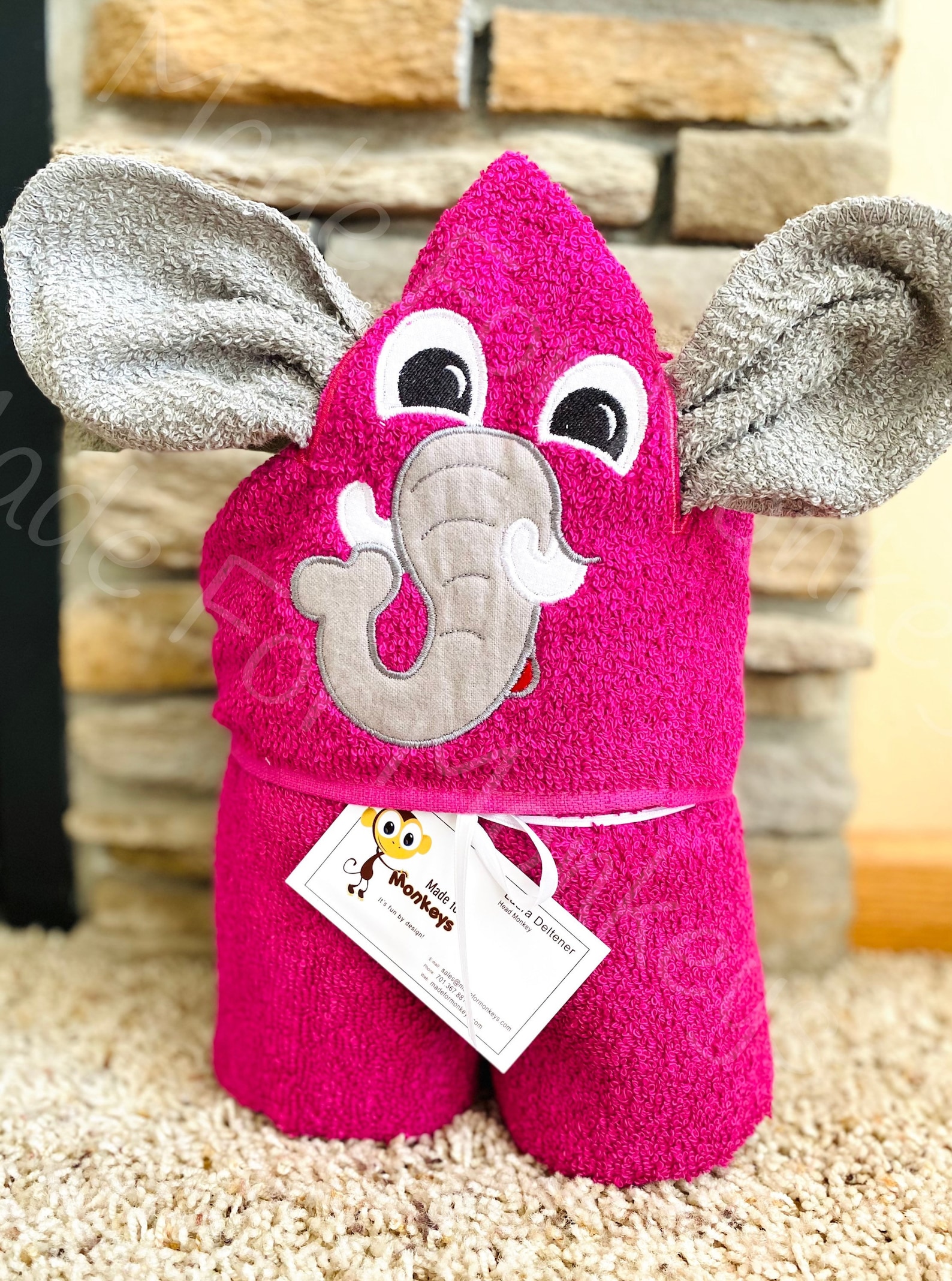 Elephant Hooded Towel Etsy