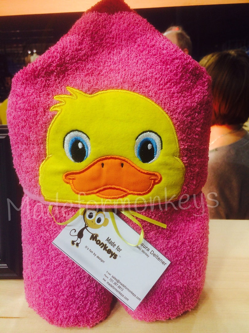 Personalized Duck Hooded Towel image 5