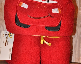 Race Car Hooded Towel