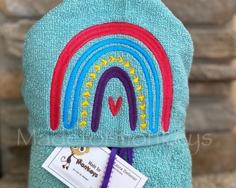 Rainbow Hooded Towel