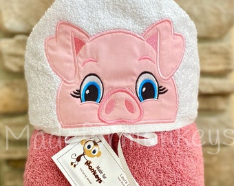 Piggy Hooded Towels