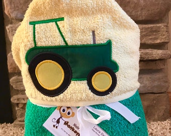 Tractor Hooded Towel