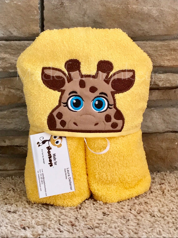 giraffe hooded towel