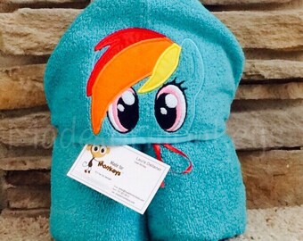 Colorful Horse Hooded Towel