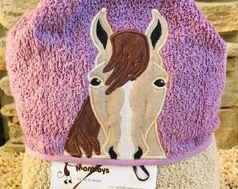 Personalized Horse Hooded Towel