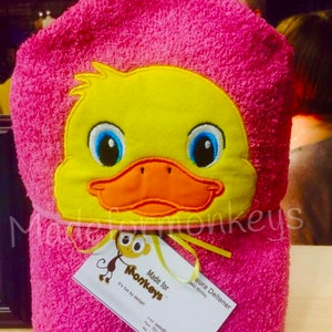 Personalized Duck Hooded Towel image 1