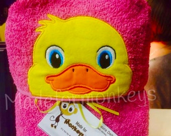 Personalized Duck Hooded Towel