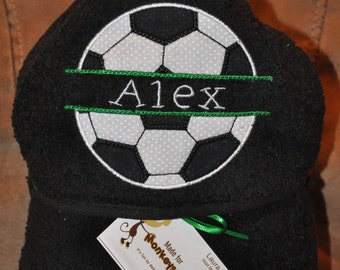 Personalized Soccer Hooded Towel