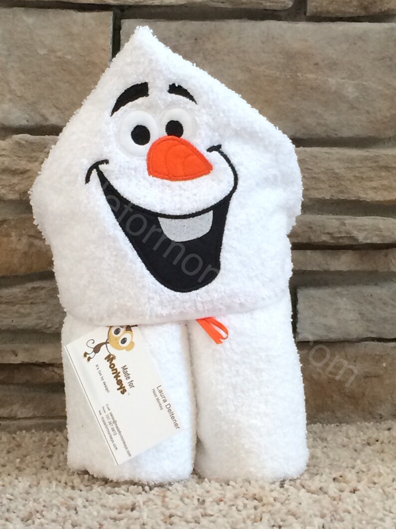 Snowman Kids Hooded Towels image 1