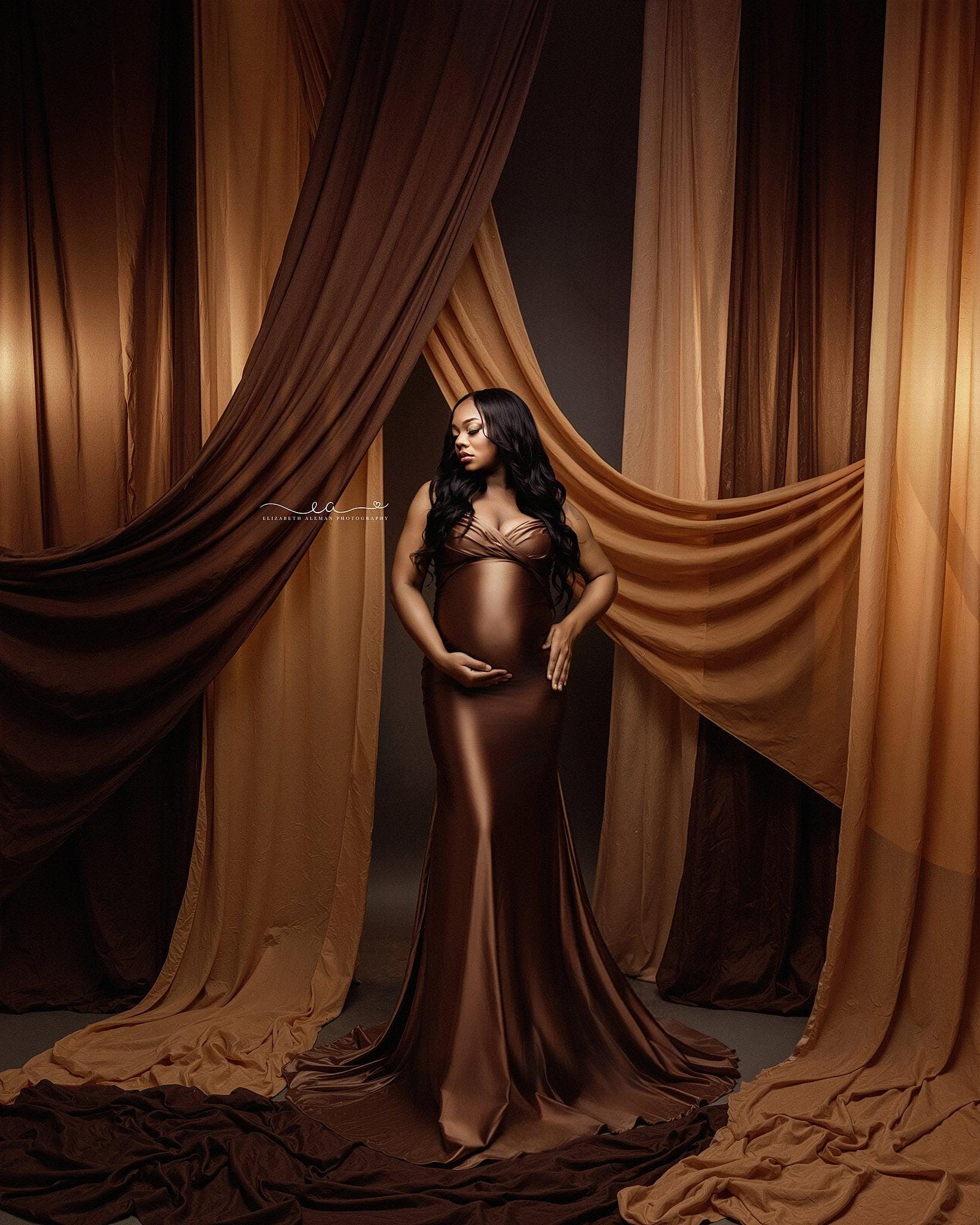 brown pregnancy dress Chunky Knitted Wrap Dress Maternity & Nursing, Mocha Brown main image 0