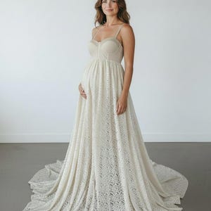 lace dress wedding gown Fantasy A-Line Lace Long Sleeves Wedding Dresses Plus Size Gothic Black Dress COCOMELODY CW3156, 35 Days / As Picture:Ivory/Nude / US16-UK18-EUR46 main image 0