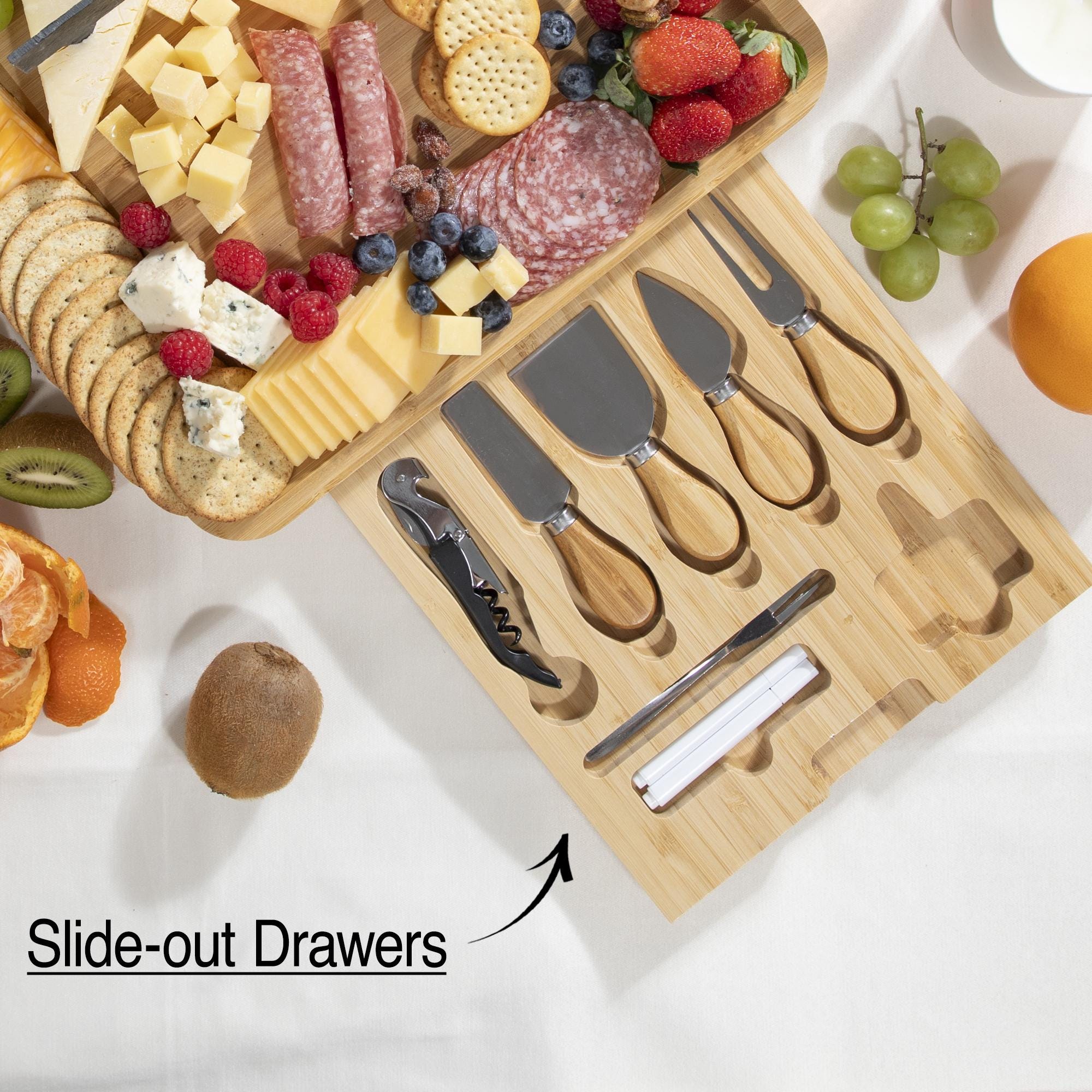 Personalized Bamboo Charcuterie Board Set, Engraved Cheese Board With ...