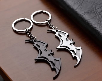 Gothic Bat Keychain – Metal Bat Ring, Dark Accessory, Goth Bag Charm