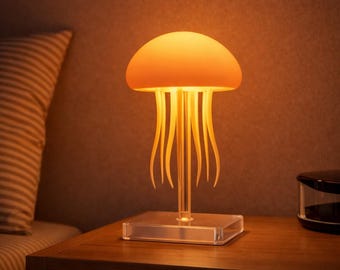 クラゲ型LEDランプ、色が変わる動く触手、海好きのためのナイトライト