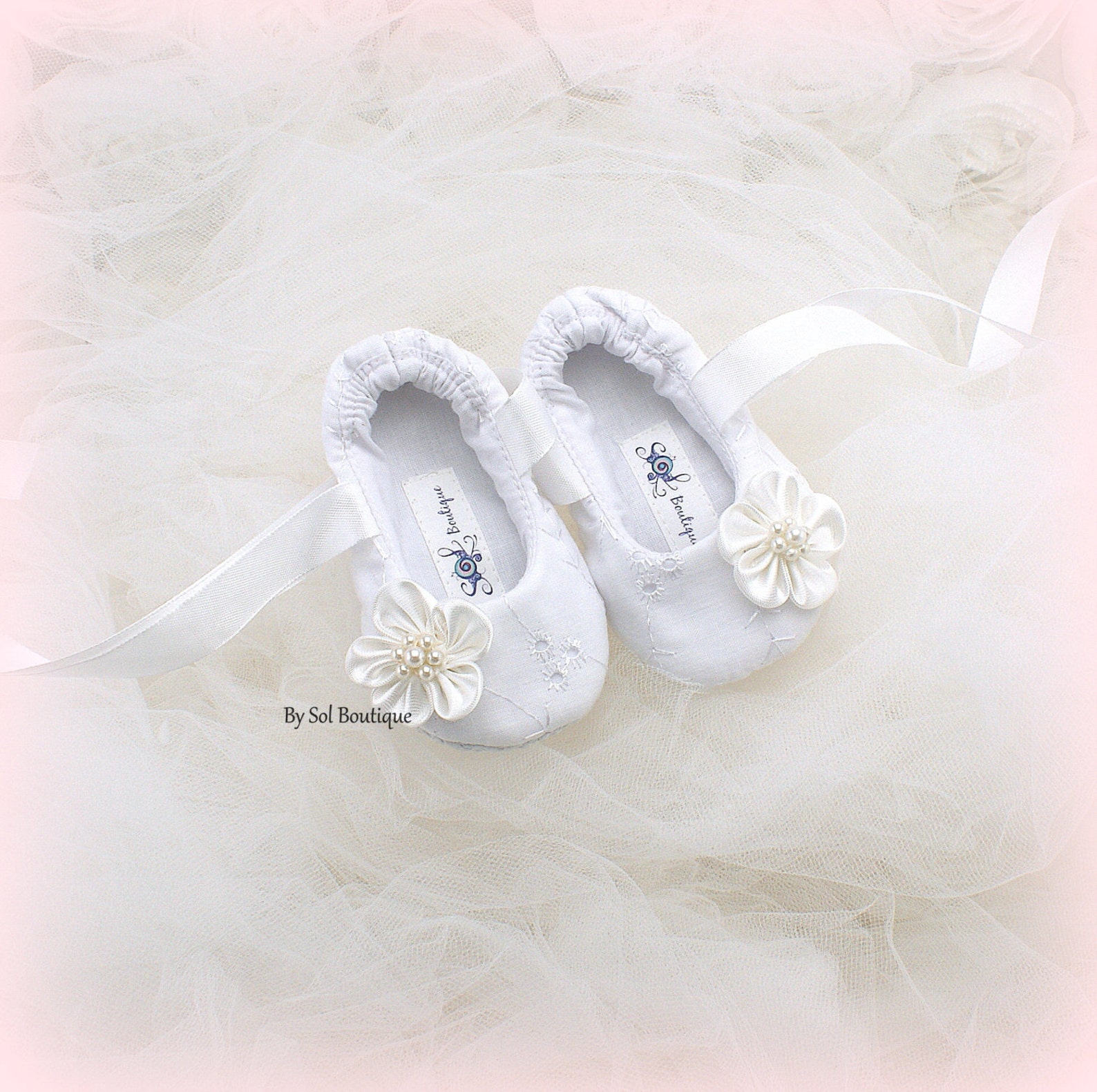 new born shoes, white, christening shoes, baby girl shoes, crib shoes, ballet flats, gift, christening, white eyelet shoes, moth