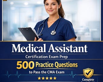 CMA Exam Prep Studienführer | 500 Übungsfragen, Arzthelferin Zertifizierung (PDF Download)