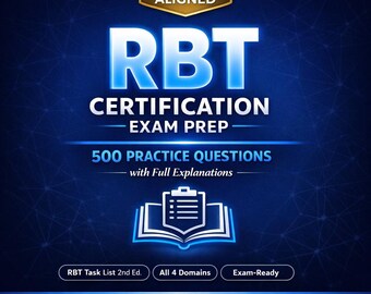 RBT Exam Prep Study Guide | 500 Practice Questions (PDF Download)