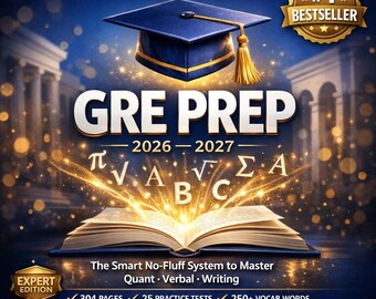 GRE Prep 2026-2027 Studienführer: Mathe, Verbal, Schreiben, Übungstests (PDF-Download)