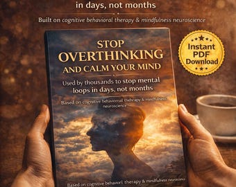 Stop Overthinking PDF – Calm Your Mind, Reduce Anxiety, 30-Day Mental Reset Guide