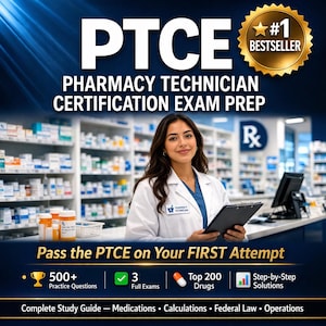 PTCE Exam Prep Study Guide | 500+ Practice Questions | Pharmacy Technician Certification | Instant Download PDF