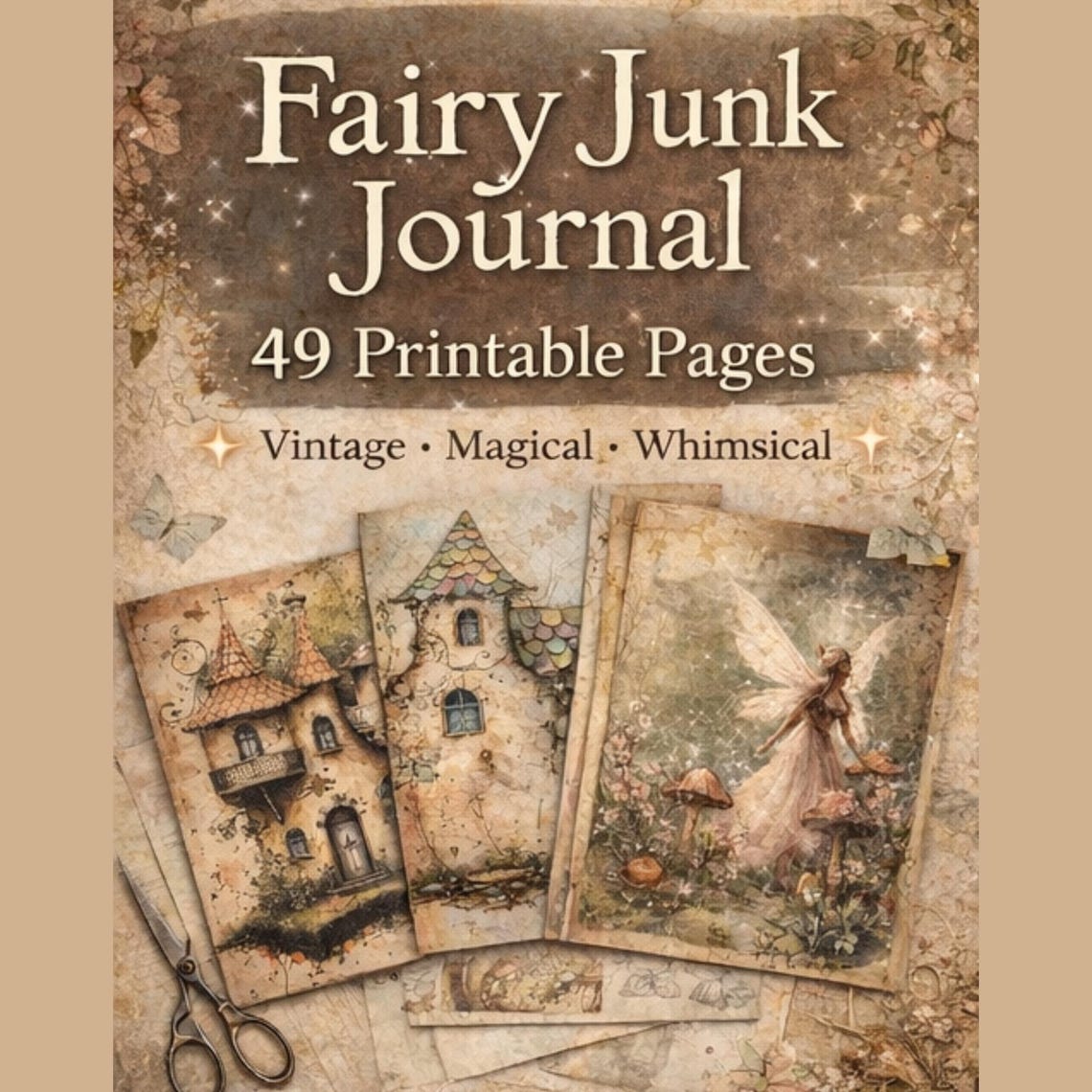 Fairy Junk Journal Printable | 49 Vintage Magical Designs for ...