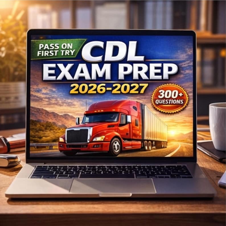 CDL Exam Prep 2026-2027 | 300 Practice Questions + Pre-trip Guide ...