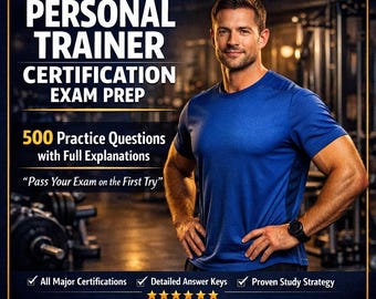 Personal Trainer Zertifizierung Prüfungsvorbereitung | 500 Übungsfragen (Digitaler Download)