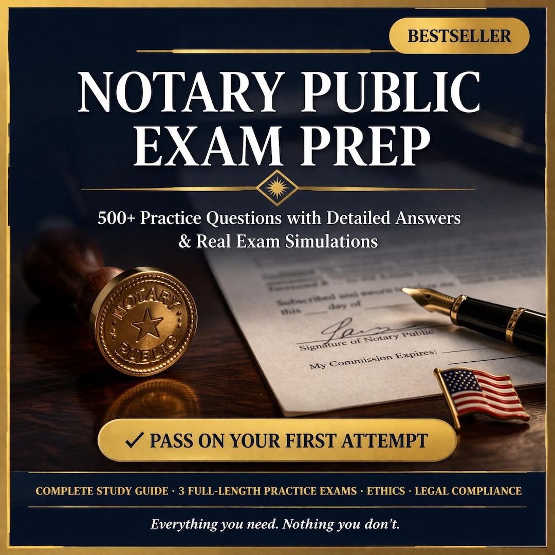 Notary Public Exam Prep Study Guide | 500+ Practice Questions (PDF ...