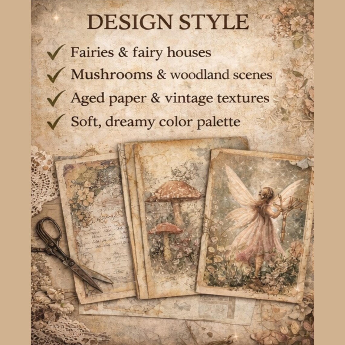 Fairy Junk Journal Printable | 49 Vintage Magical Designs for ...