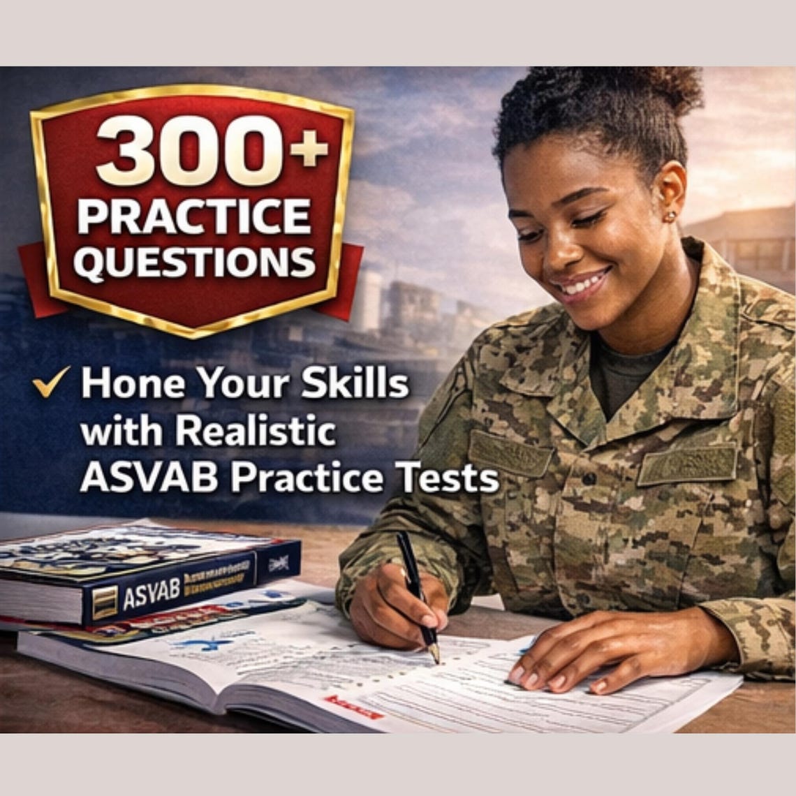 ASVAB Exam Prep 2026-2027 | Study Guide + 300 Practice Questions ...