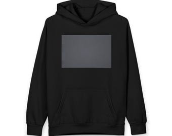 Unisex Minimal Rechteck Print Hoodie, Streetwear Pullover aus Baumwoll-Polyester-Mischung