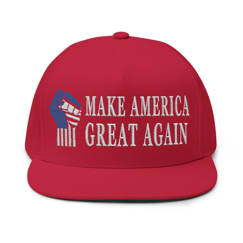 Gör Amerika stort igen Flat Bill-keps | Broderad snapback bild 9