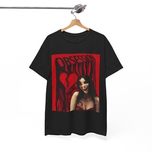 Obsession-Film-T-Shirt, Nikki-Obsession-Shirt, Unisex-T-Shirt mit dunklem Grafik-Look, Shirt mit gebrochenem Herzen, Grunge-Horror-T-Shirt