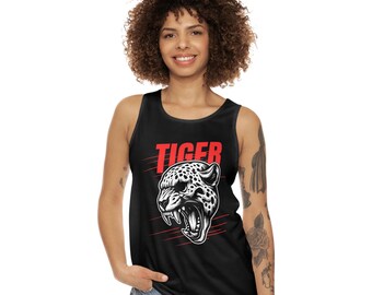 Tiger Tank Top Beast Mode | Fierce Animal Graphic Tank | Gym Workout Shirt Men | Streetwear Fitness Tank | Unisex Muscle Tank