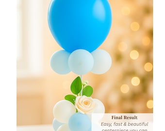 DIY Blue Balloon Centerpiece Guide | Step-by-Step PDF for Baby Showers & Events