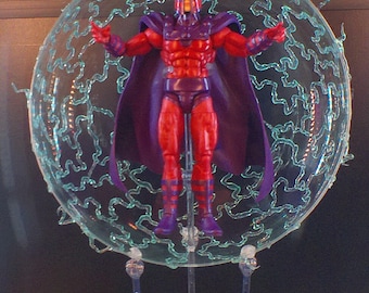 Electromagnetic Shield Effect and Stand for 1:12 Magneto Action Figure