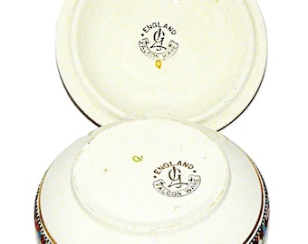 Vintage Falcon Ware England MCM Dish Lid Cottage & Landscape Scene  Cottage Core