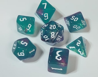 Aurora Borealis / Juego de dados DnD de 7 piezas