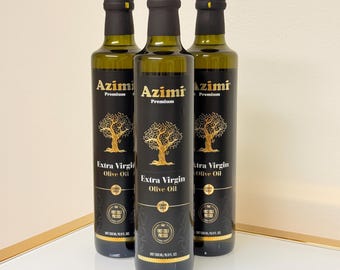 Azimi Premium Extra Virgin Olive Oil Cold Pressed Single Source 16.9 Fl Oz
