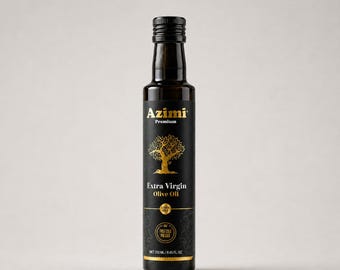 Azimi Premium Extra Virgin Olive Oil Cold Pressed Single Source 8.45 Fl Oz