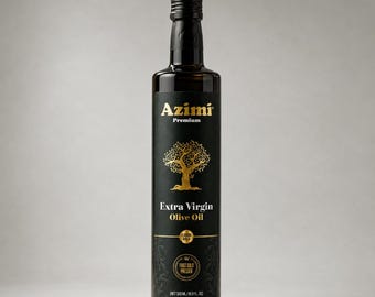 Azimi Premium Extra Virgin Olive Oil Cold Pressed Single Source 16.9 Fl Oz