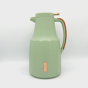 68 fl oz Insulated Thermal Carafe - Vacuum Flask For Hot and Cold Beverages (Green and Cream) green