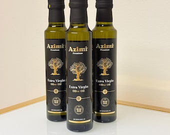 Azimi Premium Extra Virgin Olive Oil Cold Pressed Single Source 8.45 Fl Oz