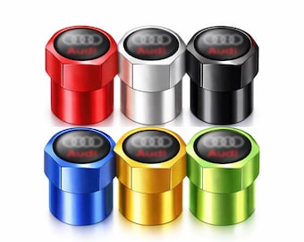 Audi Valve Caps Wheel Stem | Metal Tire Hub Dust Cover Audi Accessories Gift Logo