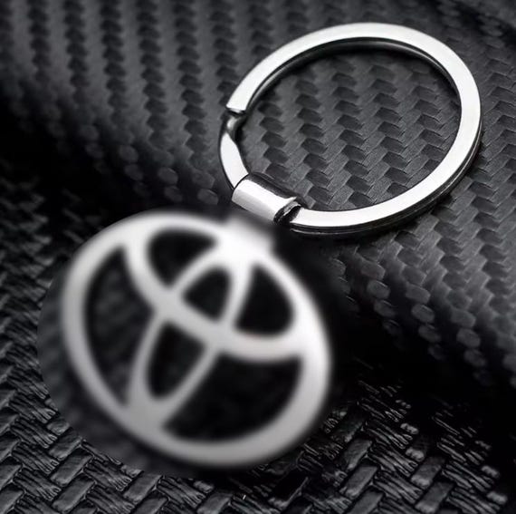 Toyota Keychain Chrome Metal Keyring Toyota Accessories (1x) Logo Pendant Prius Camry Highlander RAV4