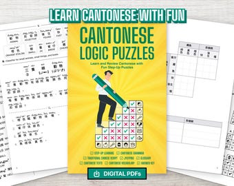 Cantonese Logic Puzzles: Learn and Review Cantonese with Fun Beginner-Friendly Logic Grids (Jyutping & Traditional Chinese Version)
