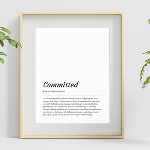 Engagerad ordkonst, väggtryck, utskrivbar digital nedladdning