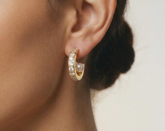 Pareloorbellen met pavé zirkonia