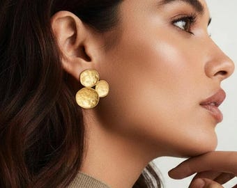 Aurelia Bloom Earrings: 14K Gold Plated Stainless Steel Jewelry