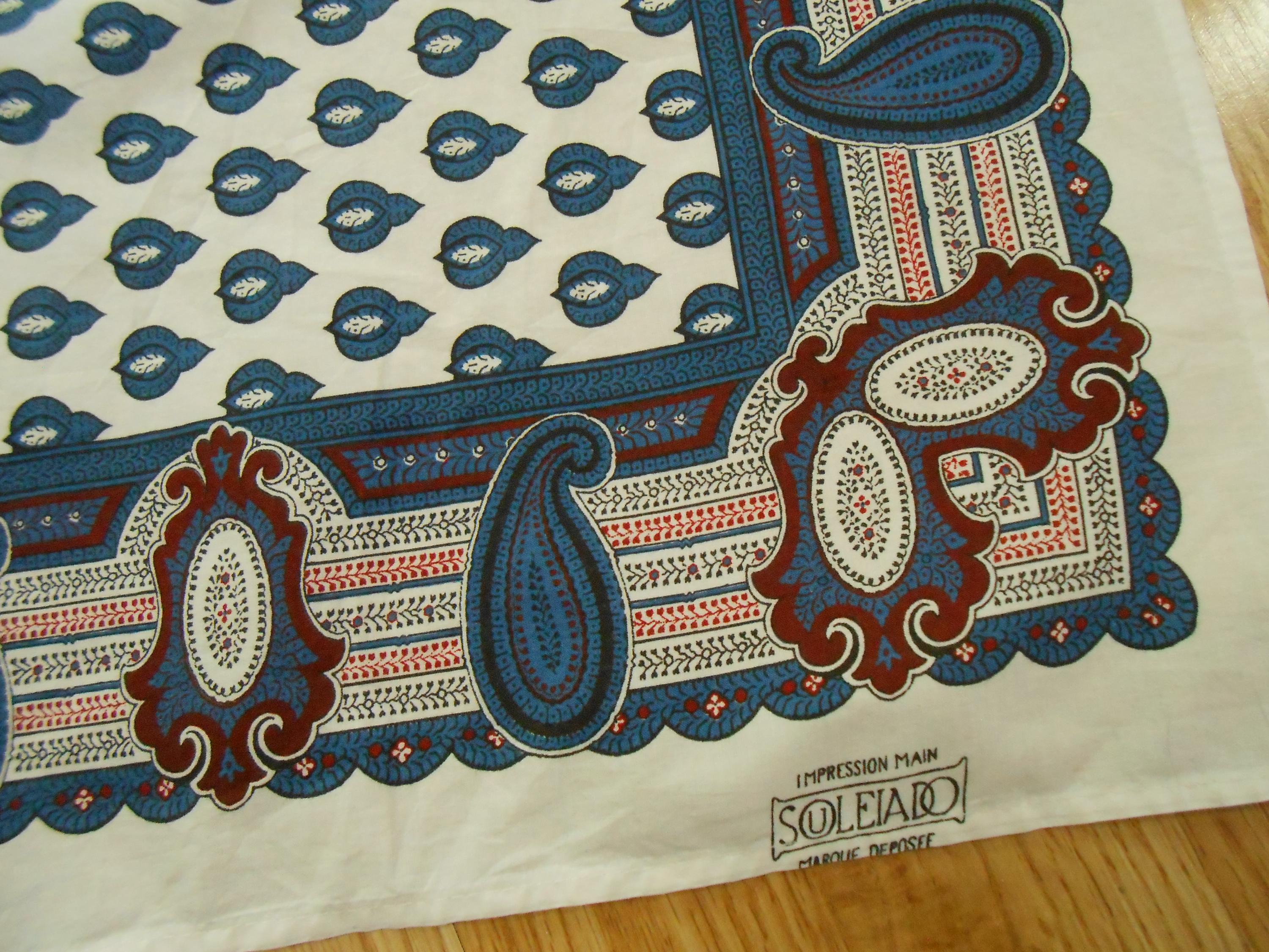 Foulard Carré Vintage Fisba-Stoffels En Soie 100% - Motif Floral Années 90, Italie, Occasion Bon état